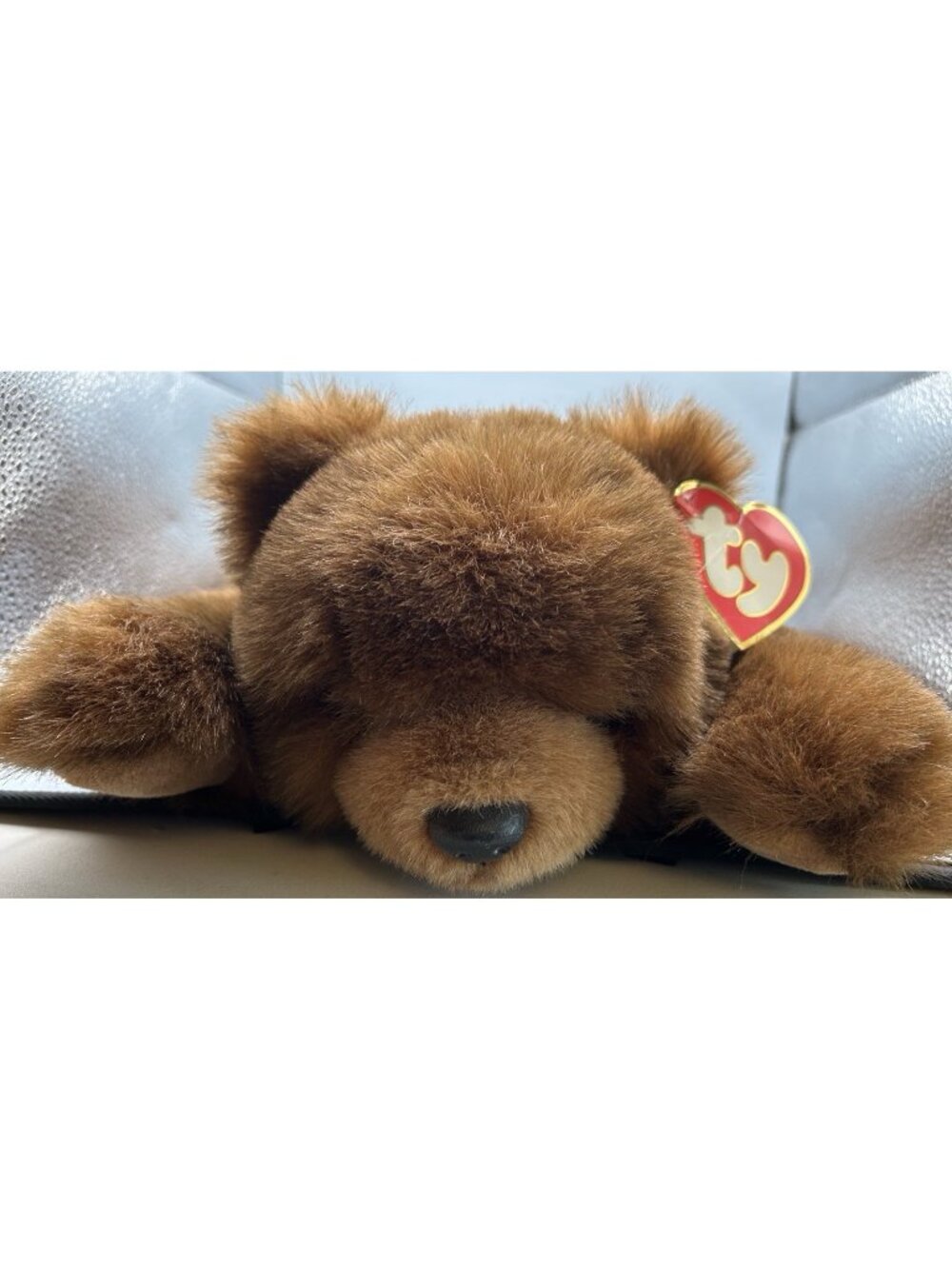1996 Vintage TY Classic “Paws” Brown Bear 24” Laying Plush W/Hang Tag